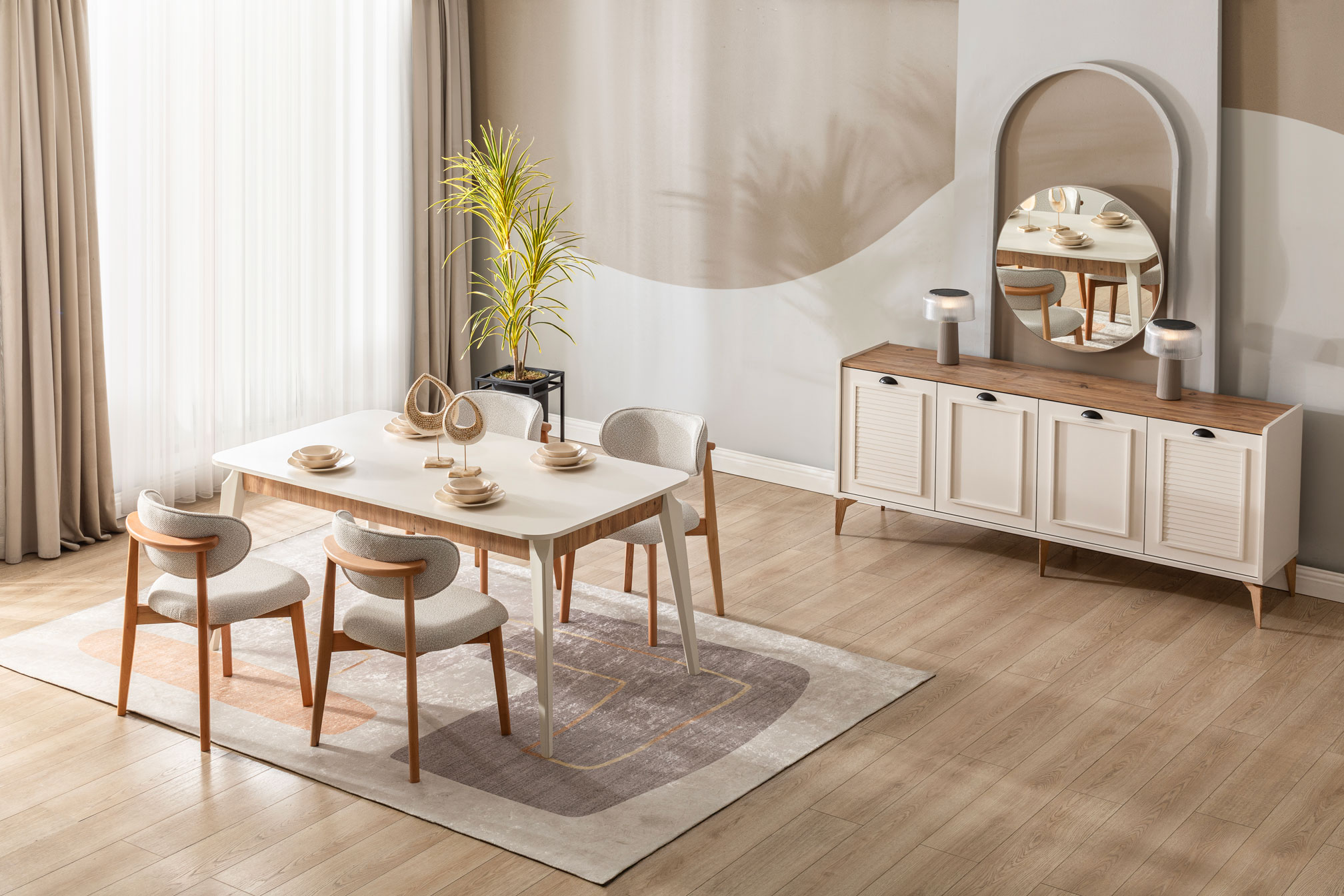 Retro Yemek Odası Takımı - Görsel 7